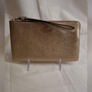 Coach Metallic Gold Wristlet